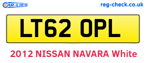 LT62OPL are the vehicle registration plates.
