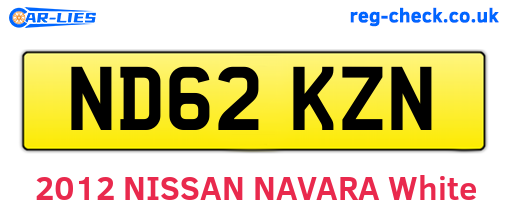ND62KZN are the vehicle registration plates.
