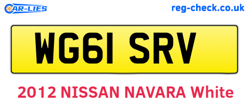 WG61SRV are the vehicle registration plates.