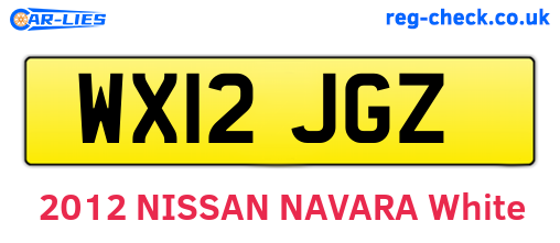WX12JGZ are the vehicle registration plates.