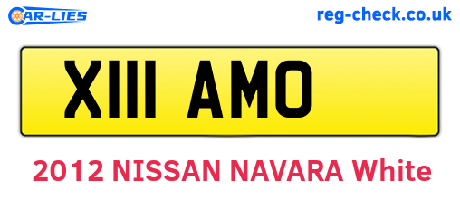 X111AMO are the vehicle registration plates.