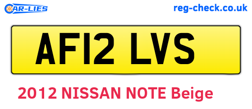 AF12LVS are the vehicle registration plates.