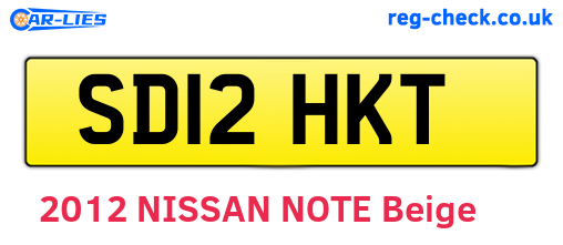 SD12HKT are the vehicle registration plates.