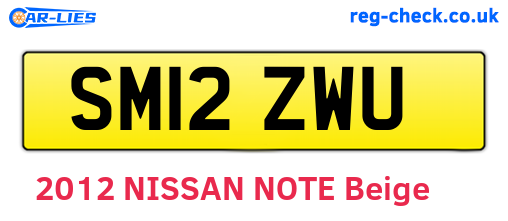 SM12ZWU are the vehicle registration plates.