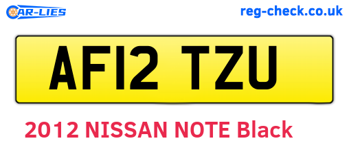 AF12TZU are the vehicle registration plates.