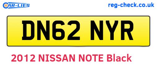 DN62NYR are the vehicle registration plates.