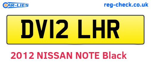 DV12LHR are the vehicle registration plates.