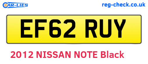EF62RUY are the vehicle registration plates.