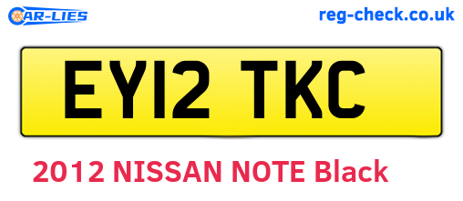 EY12TKC are the vehicle registration plates.