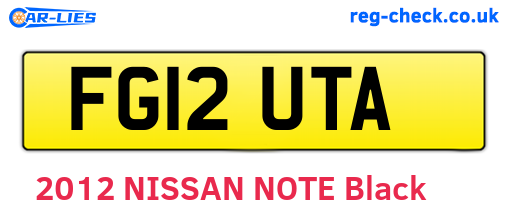 FG12UTA are the vehicle registration plates.