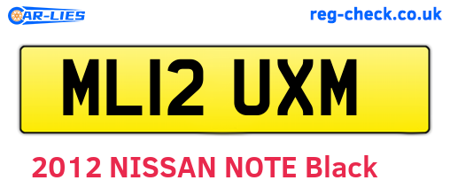 ML12UXM are the vehicle registration plates.