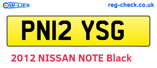 PN12YSG are the vehicle registration plates.
