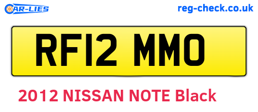 RF12MMO are the vehicle registration plates.