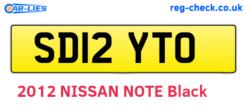 SD12YTO are the vehicle registration plates.