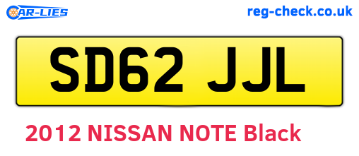 SD62JJL are the vehicle registration plates.