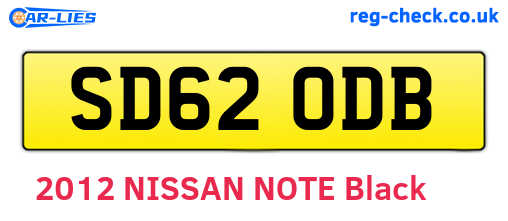 SD62ODB are the vehicle registration plates.