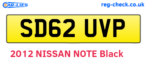 SD62UVP are the vehicle registration plates.