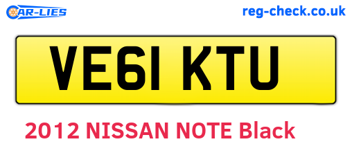 VE61KTU are the vehicle registration plates.