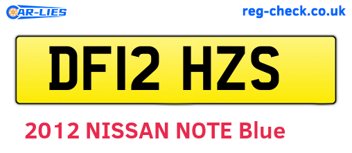 DF12HZS are the vehicle registration plates.