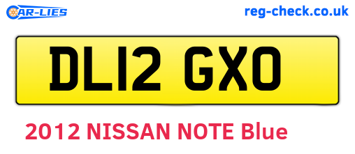 DL12GXO are the vehicle registration plates.