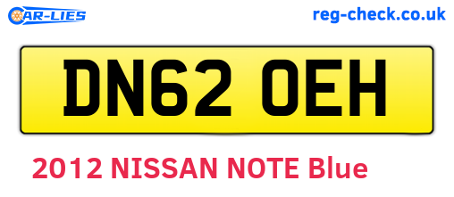 DN62OEH are the vehicle registration plates.