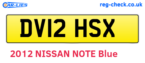 DV12HSX are the vehicle registration plates.