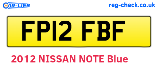 FP12FBF are the vehicle registration plates.