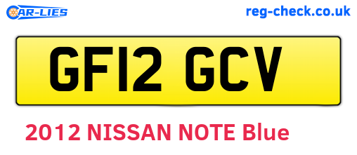 GF12GCV are the vehicle registration plates.