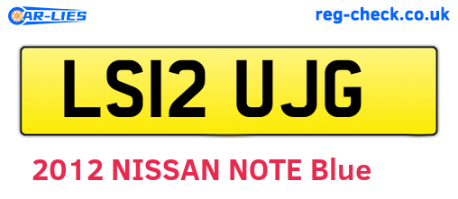 LS12UJG are the vehicle registration plates.