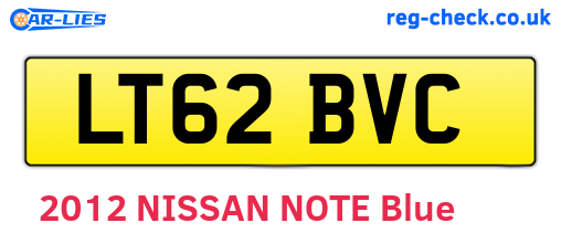 LT62BVC are the vehicle registration plates.