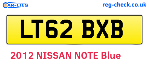 LT62BXB are the vehicle registration plates.