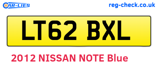 LT62BXL are the vehicle registration plates.