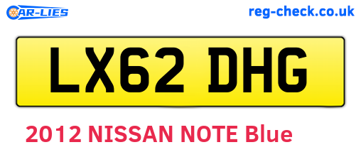 LX62DHG are the vehicle registration plates.