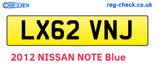 LX62VNJ are the vehicle registration plates.