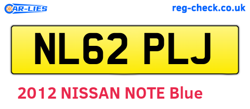 NL62PLJ are the vehicle registration plates.