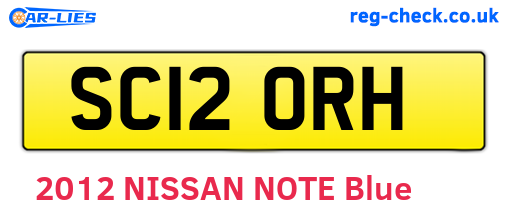 SC12ORH are the vehicle registration plates.