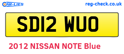 SD12WUO are the vehicle registration plates.