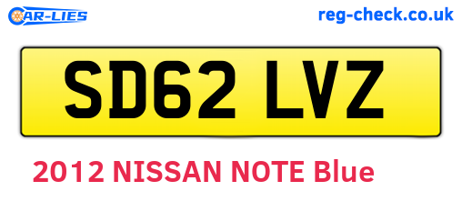 SD62LVZ are the vehicle registration plates.