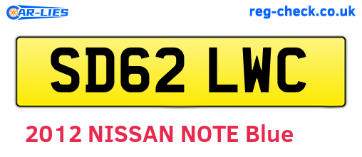 SD62LWC are the vehicle registration plates.