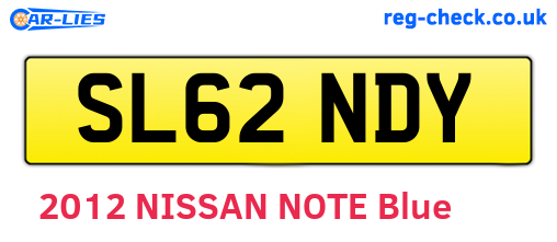 SL62NDY are the vehicle registration plates.