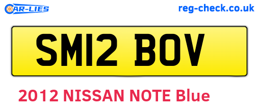 SM12BOV are the vehicle registration plates.