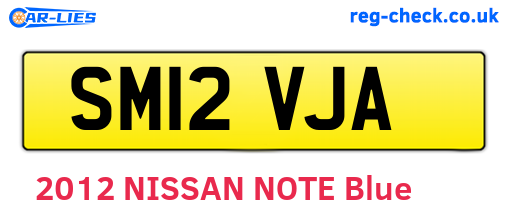 SM12VJA are the vehicle registration plates.