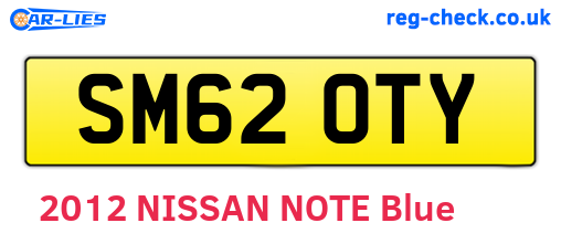 SM62OTY are the vehicle registration plates.