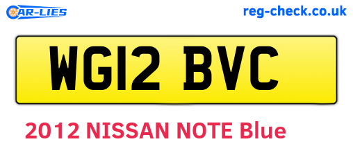 WG12BVC are the vehicle registration plates.