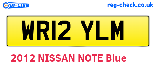 WR12YLM are the vehicle registration plates.
