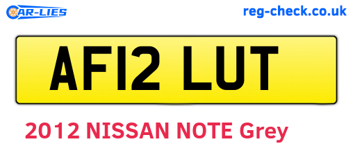 AF12LUT are the vehicle registration plates.