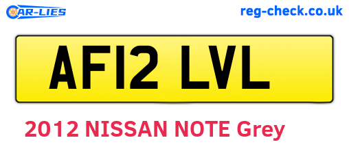 AF12LVL are the vehicle registration plates.