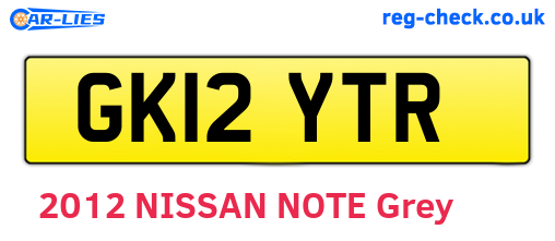GK12YTR are the vehicle registration plates.