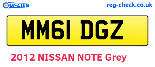 MM61DGZ are the vehicle registration plates.