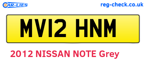 MV12HNM are the vehicle registration plates.